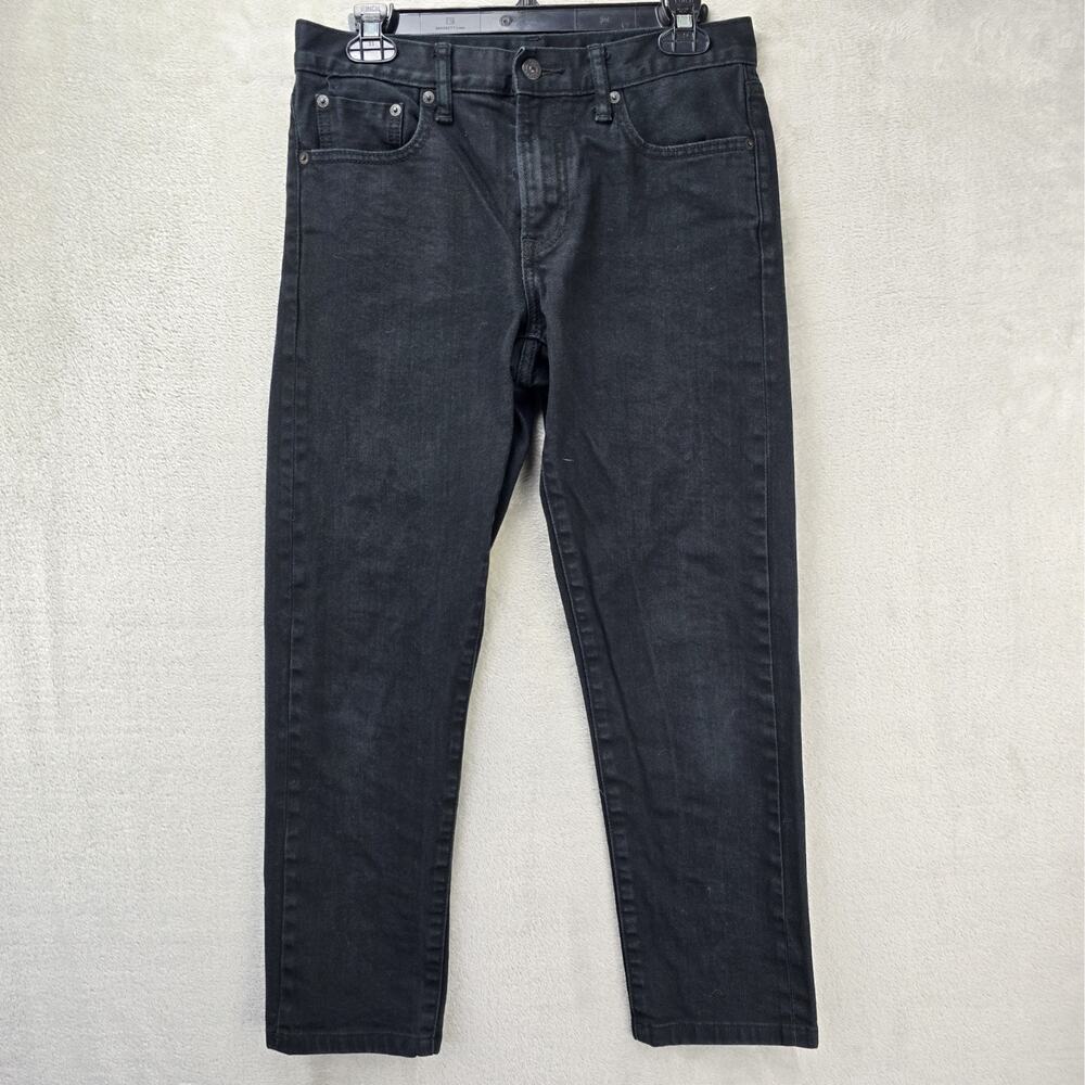 Uniqlo Jeans Mens Size 29 (Fits 30x26) Black Denim Selvedge Slim Straight